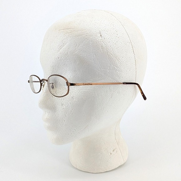 Calvin Klein Accessories - Calvin Klein 346 Oval Metal Eyeglasses Bronze Y2K 90s Italian Made 46-21-135